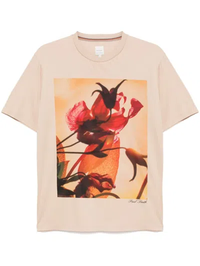 Paul Smith Graphic-printed T-shirt In Neutrals
