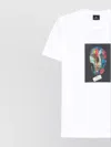 Paul Smith Graphic Skull Logo Print T-shirt In White