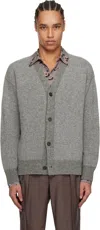 Paul Smith V-neck Lambswool Cardigan In 72 Grey