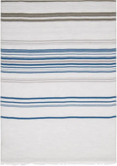Paul Smith Gray Thin Stripe Scarf In Grey