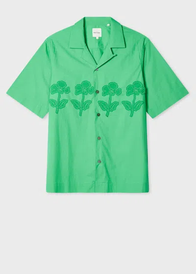 Paul Smith Green Cotton Applique Short-sleeve Shirt