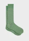 Paul Smith Jeremy Polka Dot Cotton-blend Socks In Green