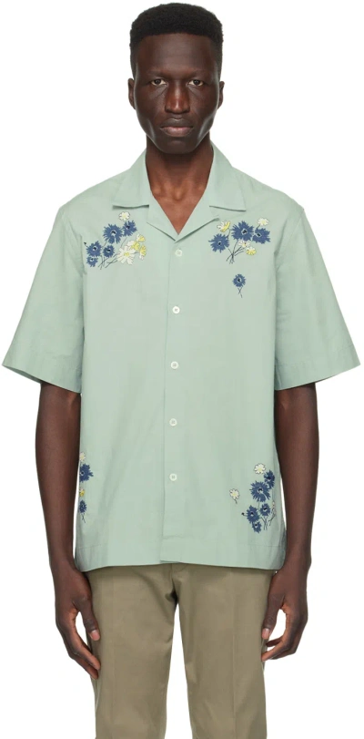 Paul Smith Green Embroidered Shirt In 33 Greens