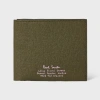 Paul Smith Green 'floral Street' Grained Leather Billfold And Coin Wallet In Green