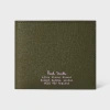 Paul Smith Green 'floral Street' Grained Leather Billfold Wallet In Green