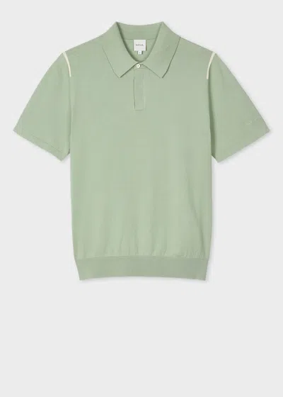 PAUL SMITH GREEN ORGANIC COTTON KNITTED POLO SHIRT