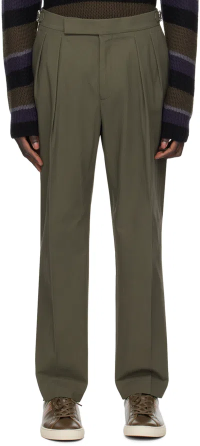 Paul Smith Green Pleated Trousers