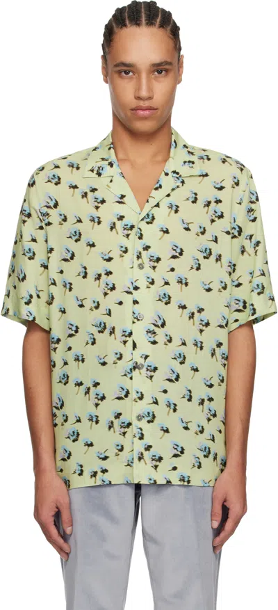 Paul Smith Green Short Sleeve Regular Fit Shirt In 32 Green