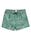 Paul Smith Palm Print Quick-dry Swim Shorts In Green