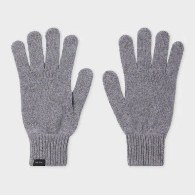Paul Smith Grey Cashmere-blend Gloves In Gray
