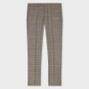 Paul Smith Grey Check Wool-silk Trousers White In White