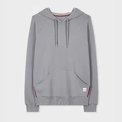 Paul Smith Grey Cotton-blend 'artist Stripe' Hoodie In Gray