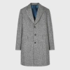 Paul Smith Grey Flecked Wool Epsom Coat In Grey