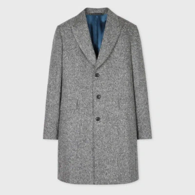 Paul Smith Grey Flecked Wool Epsom Coat