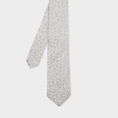 Paul Smith Grey Floral Silk Tie