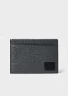 Paul Smith Grey Grained Leather Card Holder Blue
