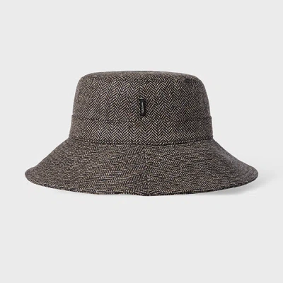 Paul Smith Grey Herringbone Bucket Hat