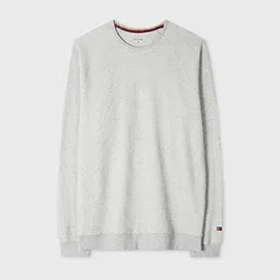 Paul Smith Grey Marl Waffle Long-sleeve Lounge Top In White