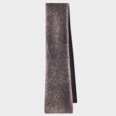 Paul Smith Grey Mohair-blend Marl Scarf White