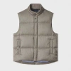 Paul Smith Grey Overdyed Wool-cashmere Flannel Down Gilet In Gray