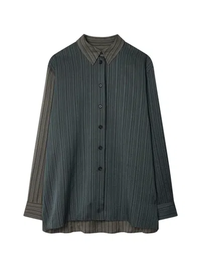 Paul Smith Grey Stripe Shirt In Blue
