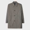 Paul Smith Grey Wool Check Overcoat In Gray