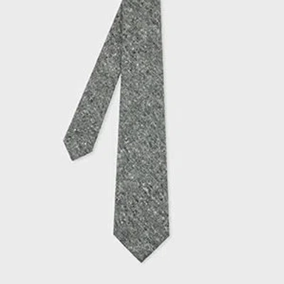 Paul Smith Grey Wool Donegal Tie In Gray