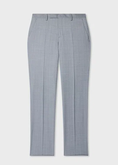Paul Smith Grey 'zelander' Check Wool Trousers In Gray