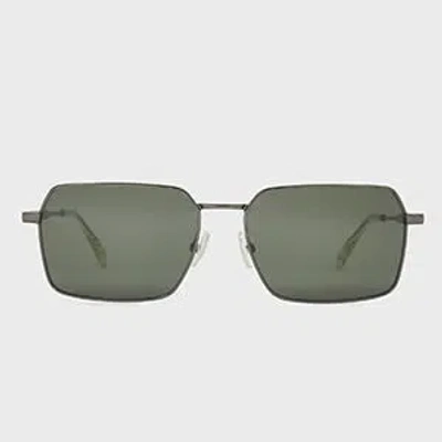 Paul Smith Gunmetal And Green 'matheson' Sunglasses Multicolour