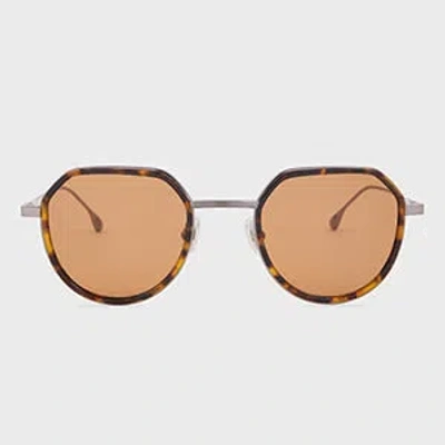 Paul Smith Gunmetal Havana 'pinnell' Sunglasses Multicolour In Pink