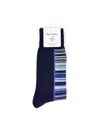 Paul Smith Half Signature Print Crew Socks In Blue