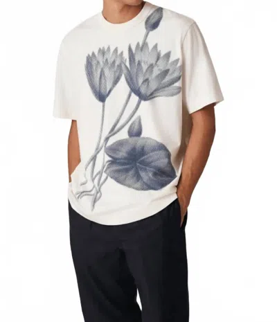 Paul Smith Half Tone Floral Print T-shirt In Ecru In White