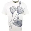 Paul Smith Half Tone Floral Print T-shirt In Ecru In Cream