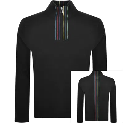 Paul Smith Half Zip Knit Jumper Black