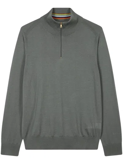 PAUL SMITH HALF-ZIP MERINO SWEATER