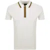 Paul Smith Half Zip Polo T Shirt White In White