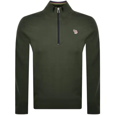 Paul Smith Half Zip Sweatshirt Green