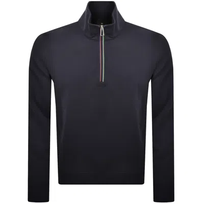 Paul Smith Half Zip Sweatshirt Navy In Blue