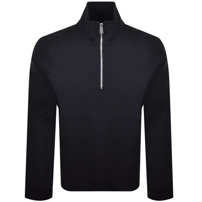 Paul Smith Half Zip Sweatshirt Navy In Blue