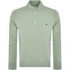 Paul Smith Half Zip Zebra Sweatshirt Green In Green