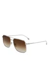 Paul Smith Halsey Navigator Sunglasses, 58mm In Gold/brown Gradient