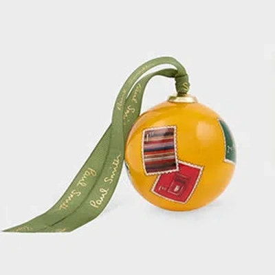 Paul Smith Hand-painted 'stamps' Glass Bauble Multicolour