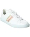 Paul Smith Hansen Sneakers With Multicolor Stripe Detail In White
