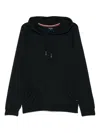 Paul Smith Hood Front Pouch Pocket Hoodie In Black