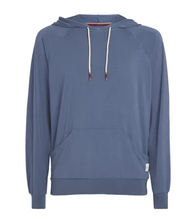 Paul Smith Pouch-pocket Drawstring Hoodie In Blue