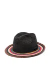 PAUL SMITH PAUL SMITH SIGNATURE STRIPE STRAW HAT