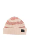 Paul Smith Striped Ribbed Cuff Hat With Folded Brim