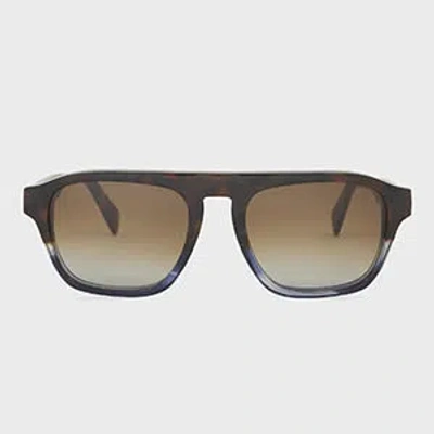 Paul Smith Havana Blue Gradient 'macleod' Sunglasses Multicolour