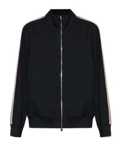 Paul Smith High-neck Casual Jacket In Black