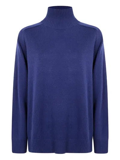Paul Smith High-neck Wool Sweater In Blue
